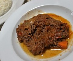 Ropa Vieja with Roman Beans and White Rice